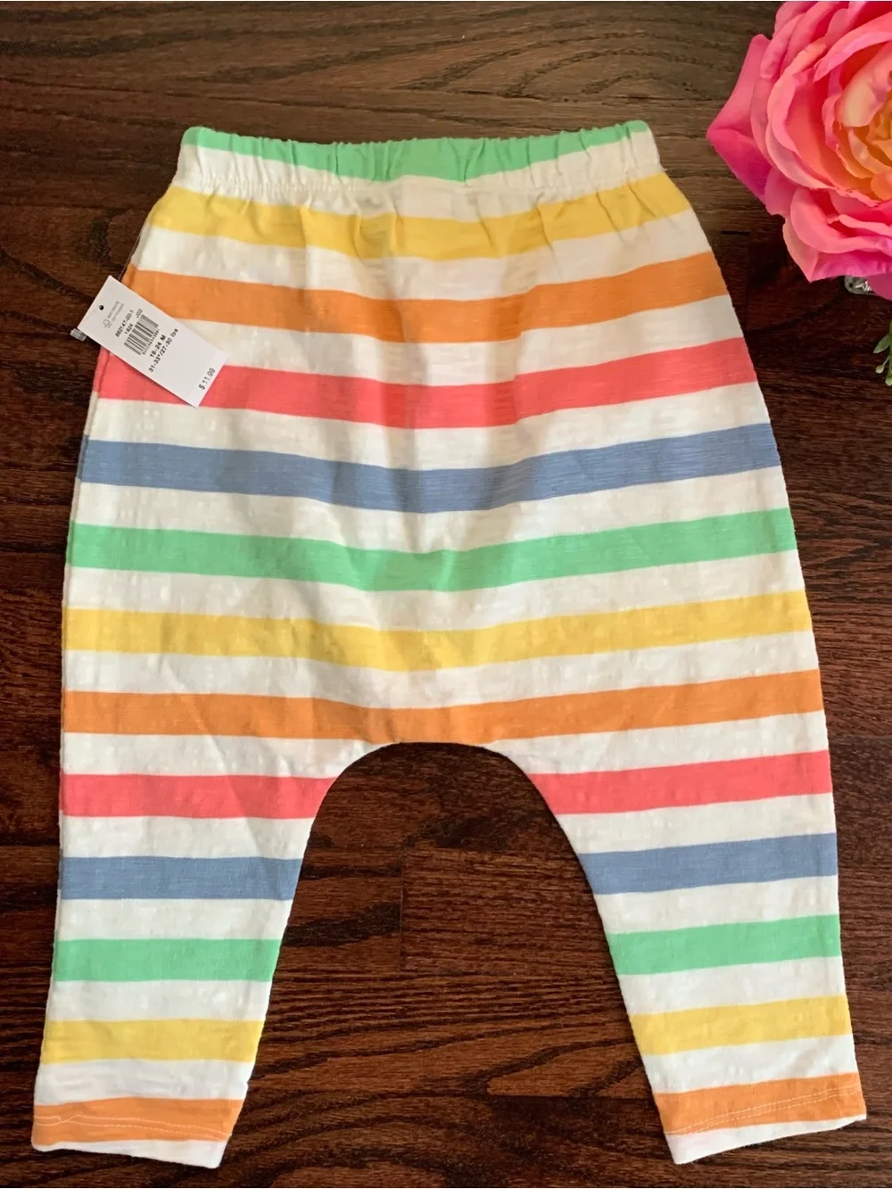 NWT pastel striped Old Navy cotton pants in size 18-24mo